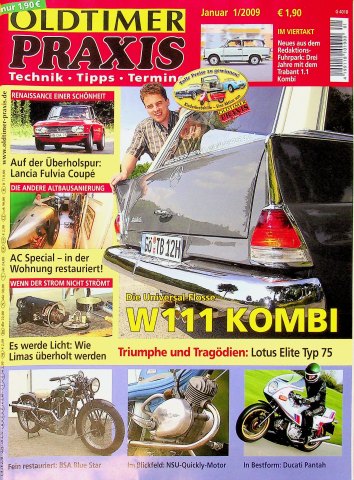 Deckblatt Oldtimer Praxis (01/2009)